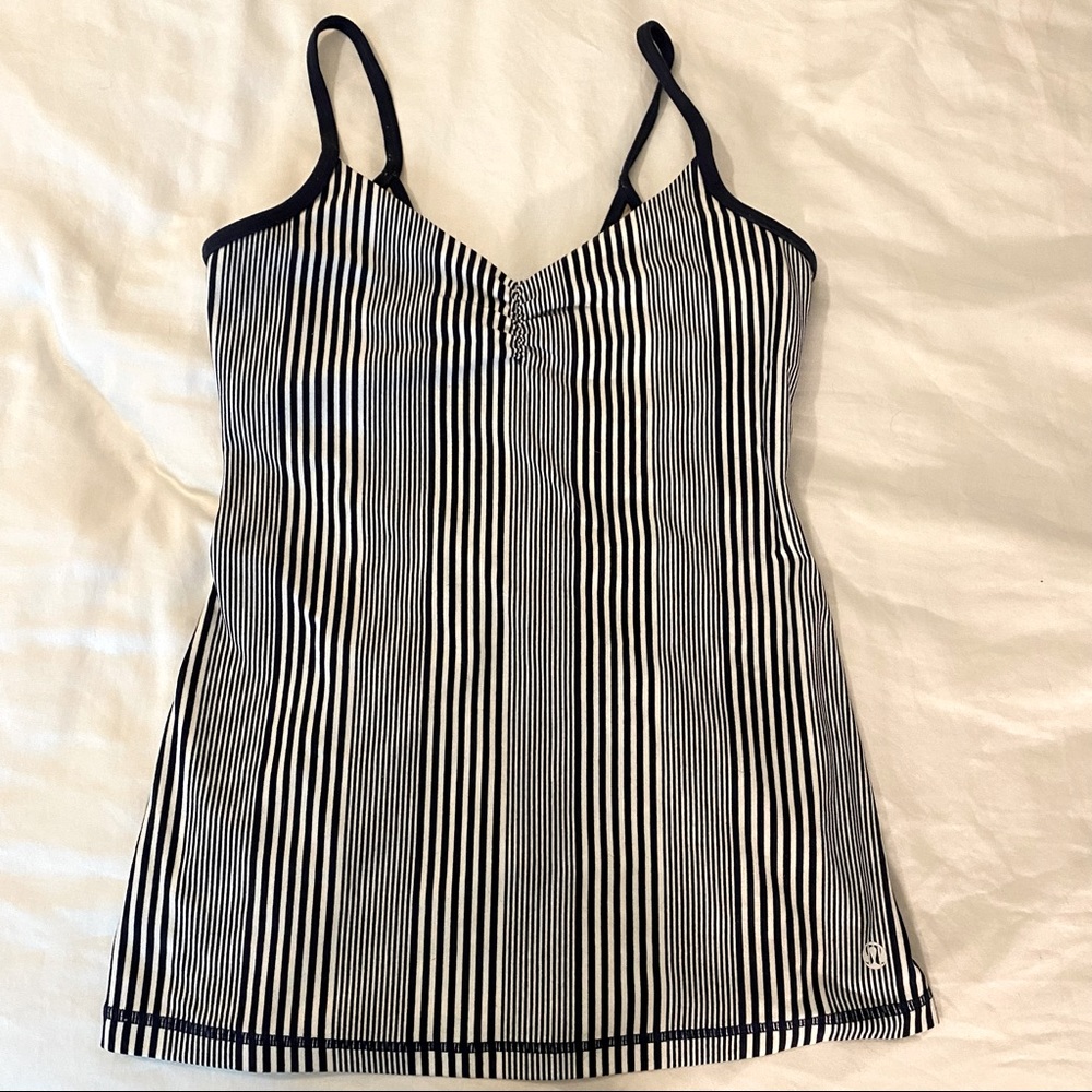 Lululemon Athletica Striped Shelf-bra Tank